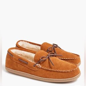 J. Crew Factory Sherpa Slippers Brown Men Size 11 H1299